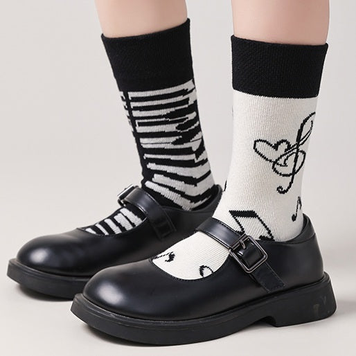 Family Set Piano and Sheet Music Socks