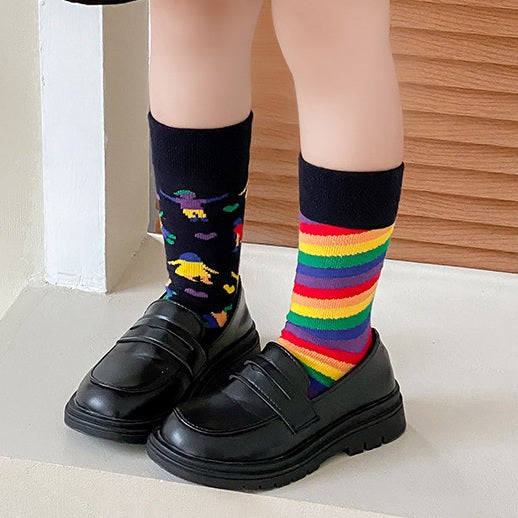 Family Set A Rainbow Childhood Socks