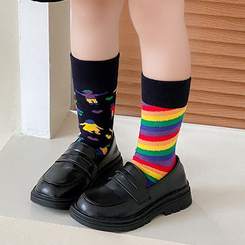 Family Set A Rainbow Childhood Socks